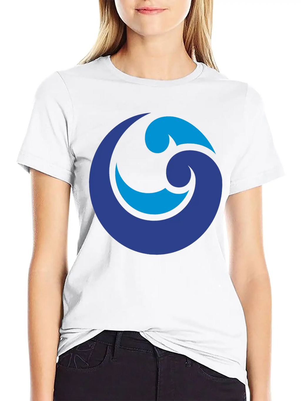 Blue Waterdrop Unisex Short Sleeve Soft Cotton T-Shirt – Casual Everyday Wear