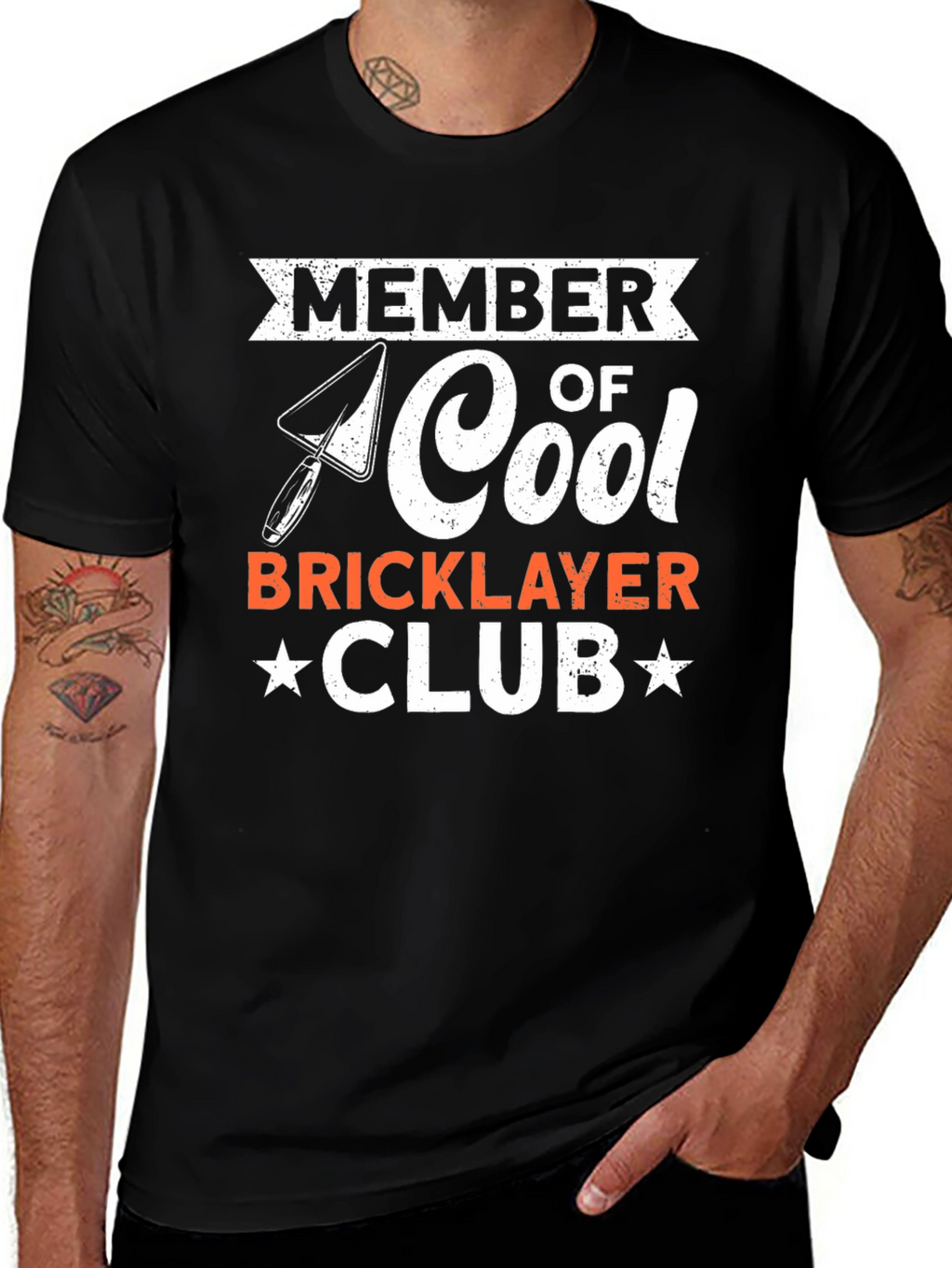 Cool Bricklayer Club Graphic T-Shirt