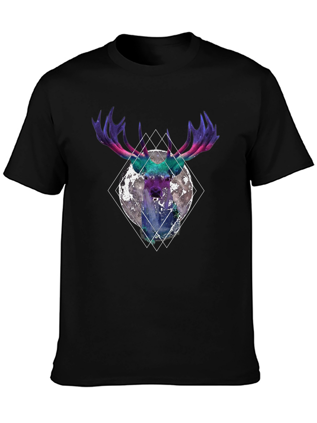 Cosmic Moose Graphic T-Shirt - Black