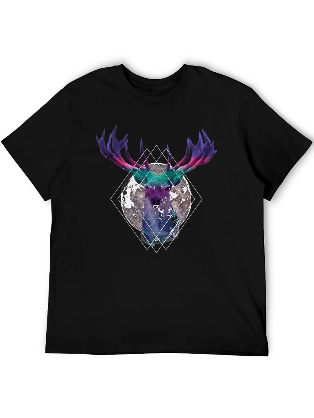 Cosmic Moose Graphic T-Shirt - Black