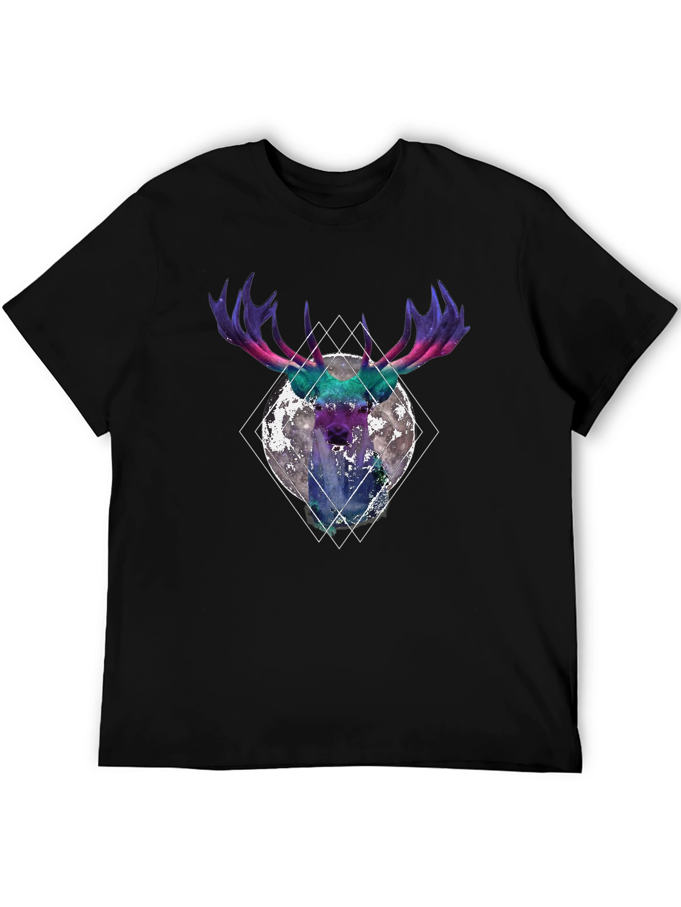 Cosmic Moose Graphic T-Shirt - Black