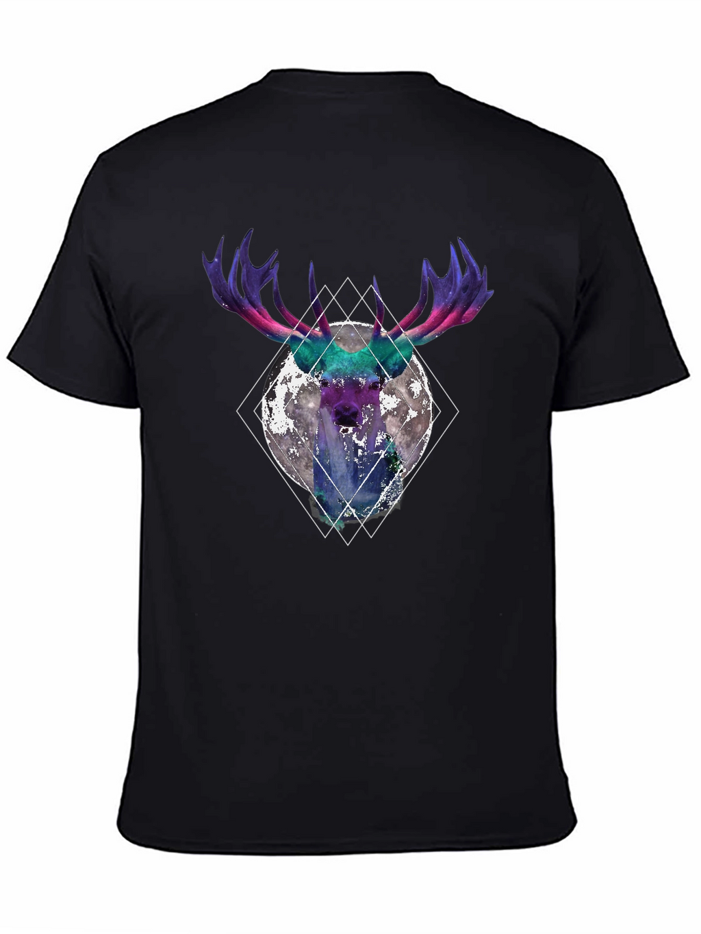 Cosmic Moose Graphic T-Shirt - Black