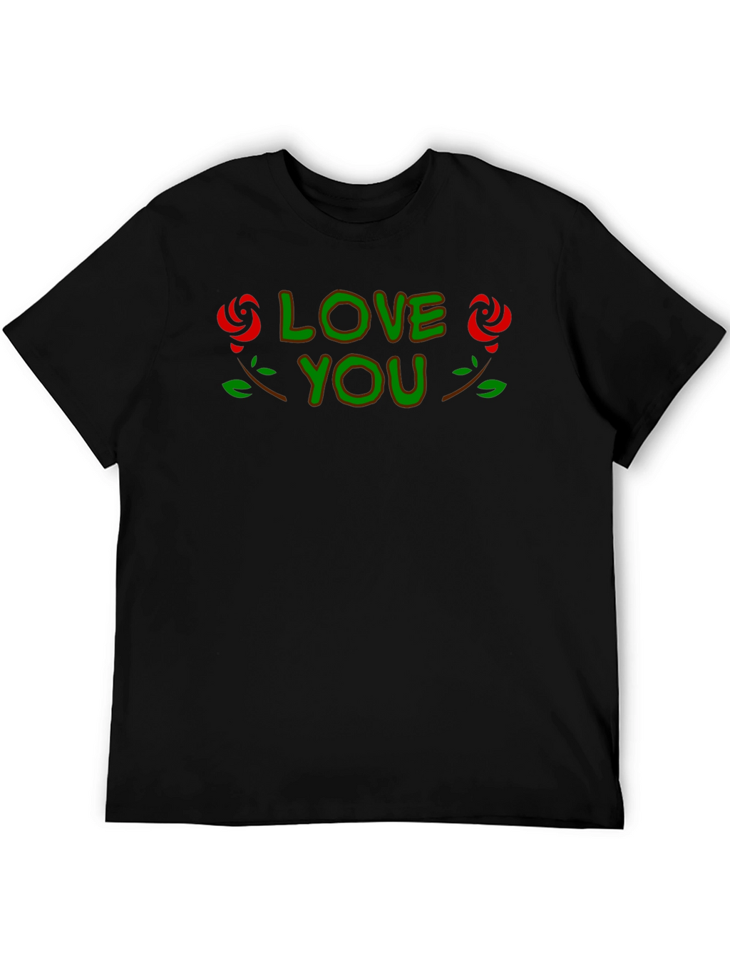Love You Graphic Tee - Rose Accent
