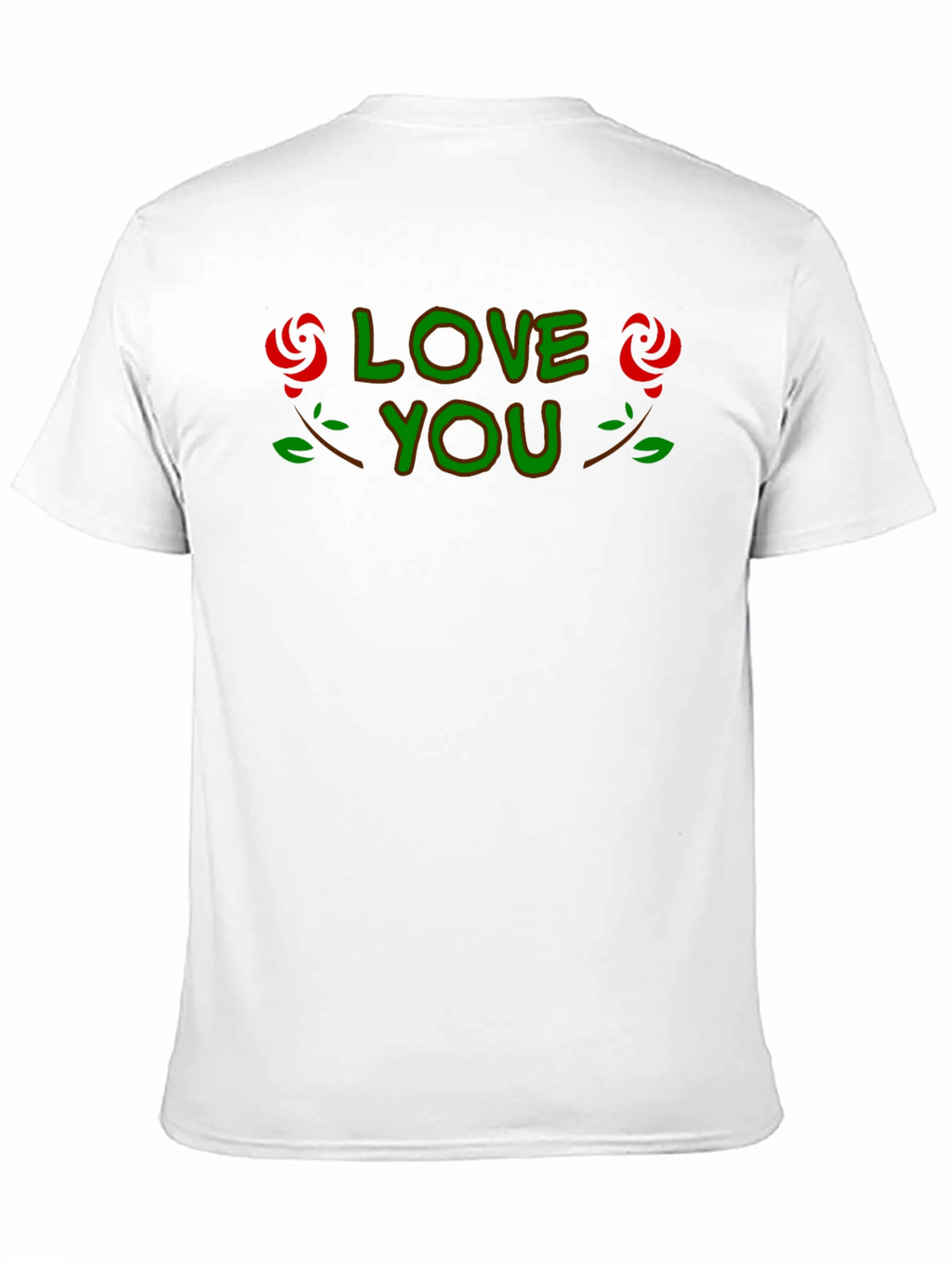 Love You Graphic Tee - Rose Accent