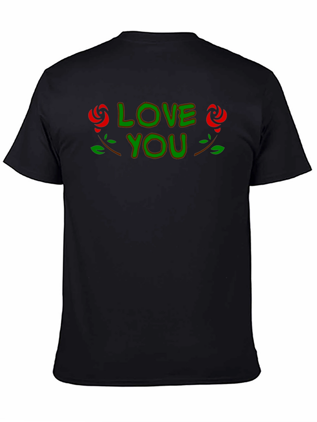 Love You Graphic Tee - Rose Accent