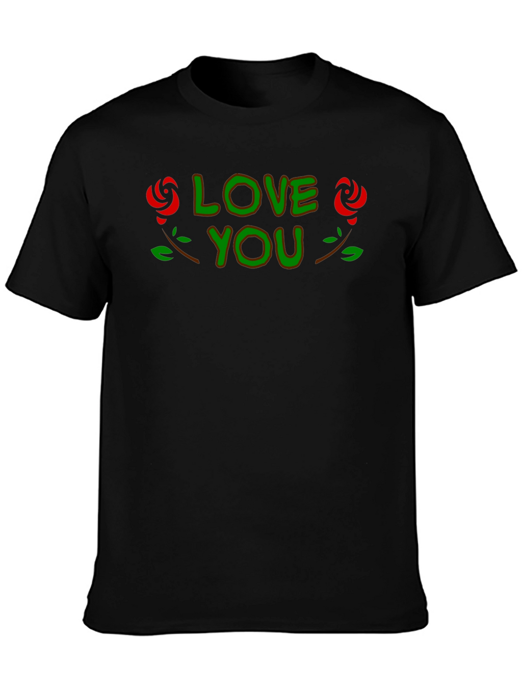 Love You Graphic Tee - Rose Accent