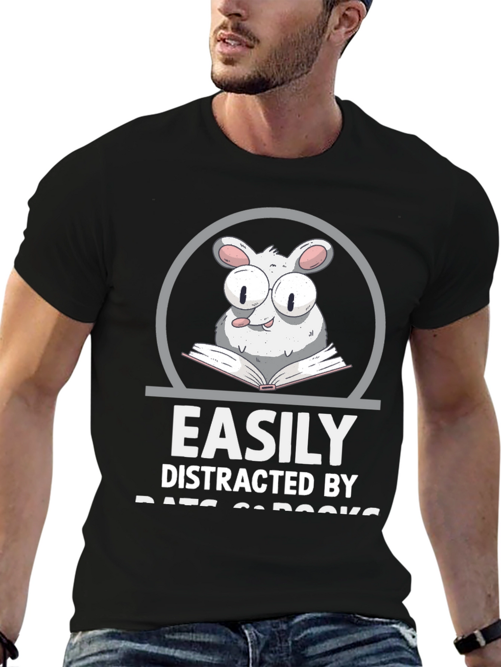 Easily Distracted By Rats & Books T-Shirt