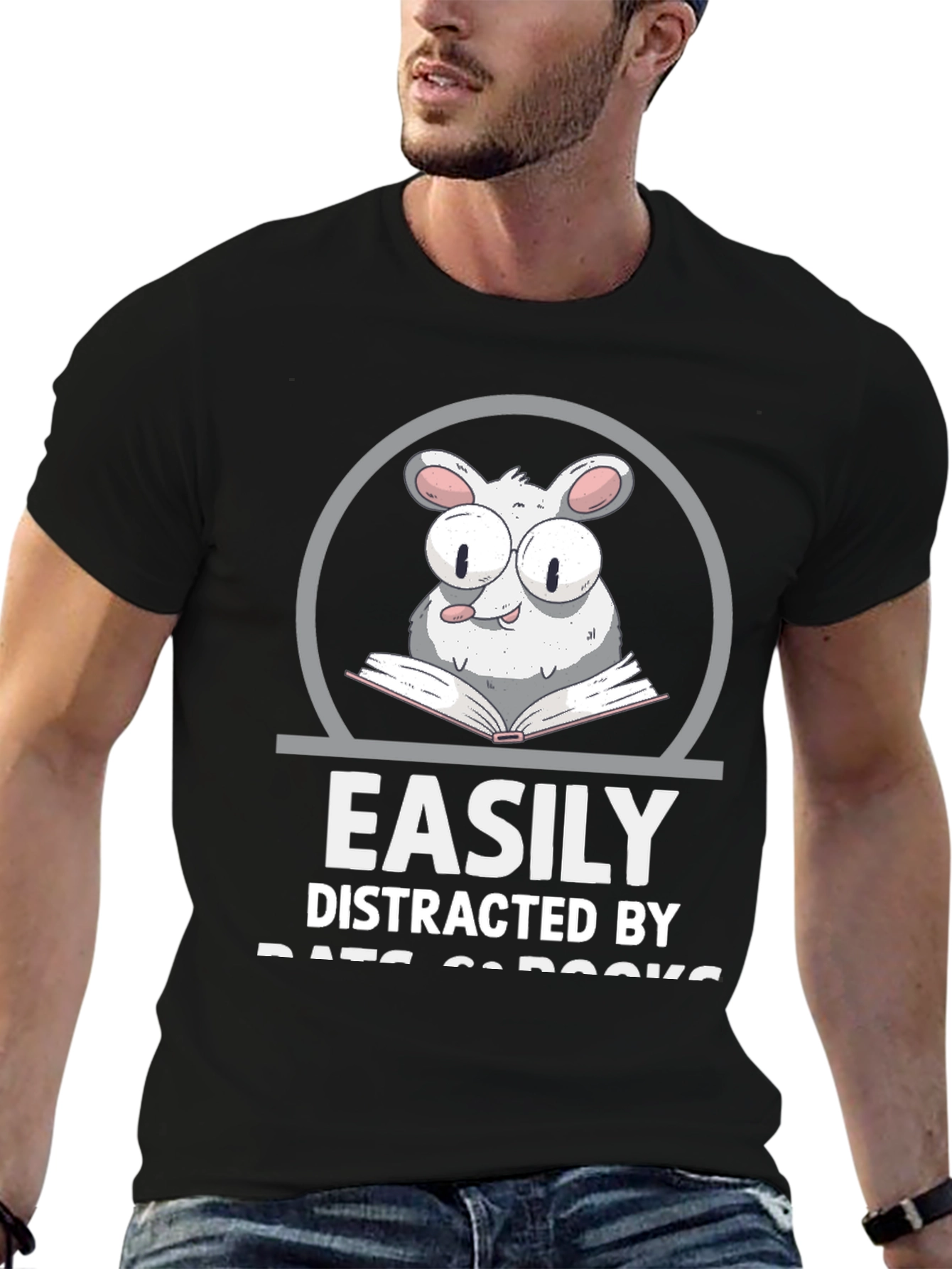 Easily Distracted By Rats & Books T-Shirt
