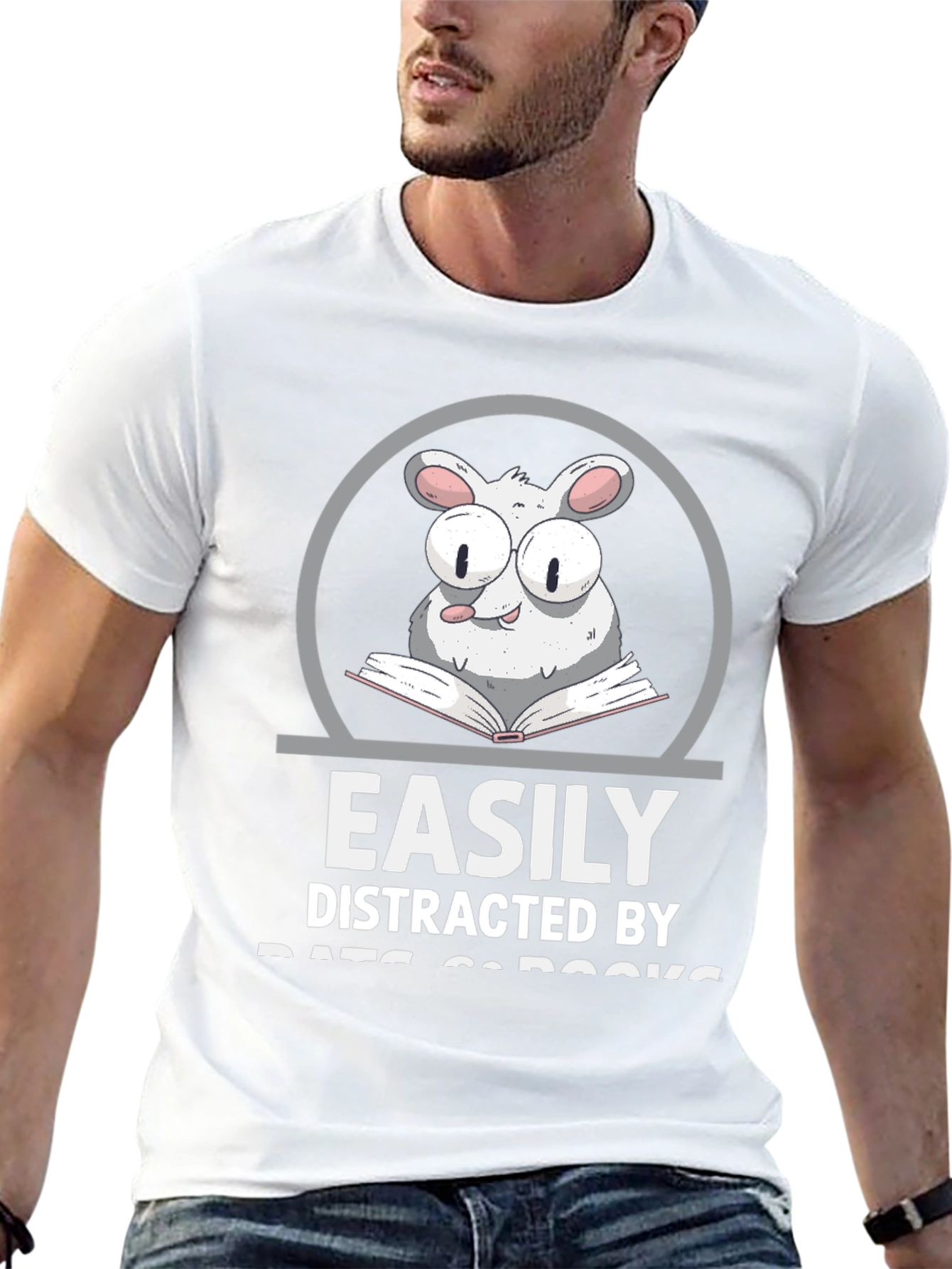 Easily Distracted By Rats & Books T-Shirt