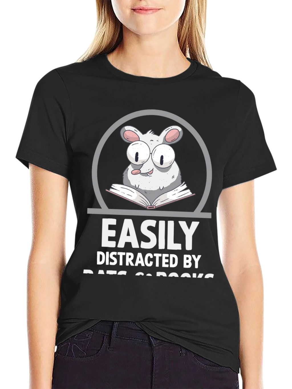 Easily Distracted By Rats & Books T-Shirt