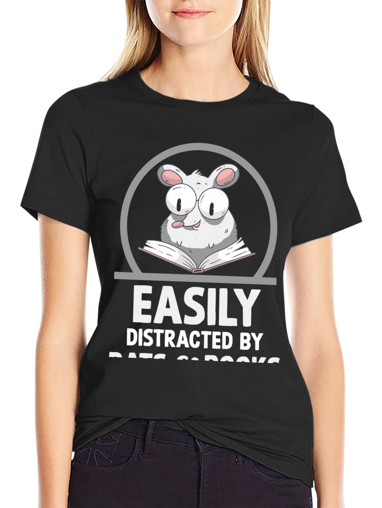 Easily Distracted By Rats & Books T-Shirt