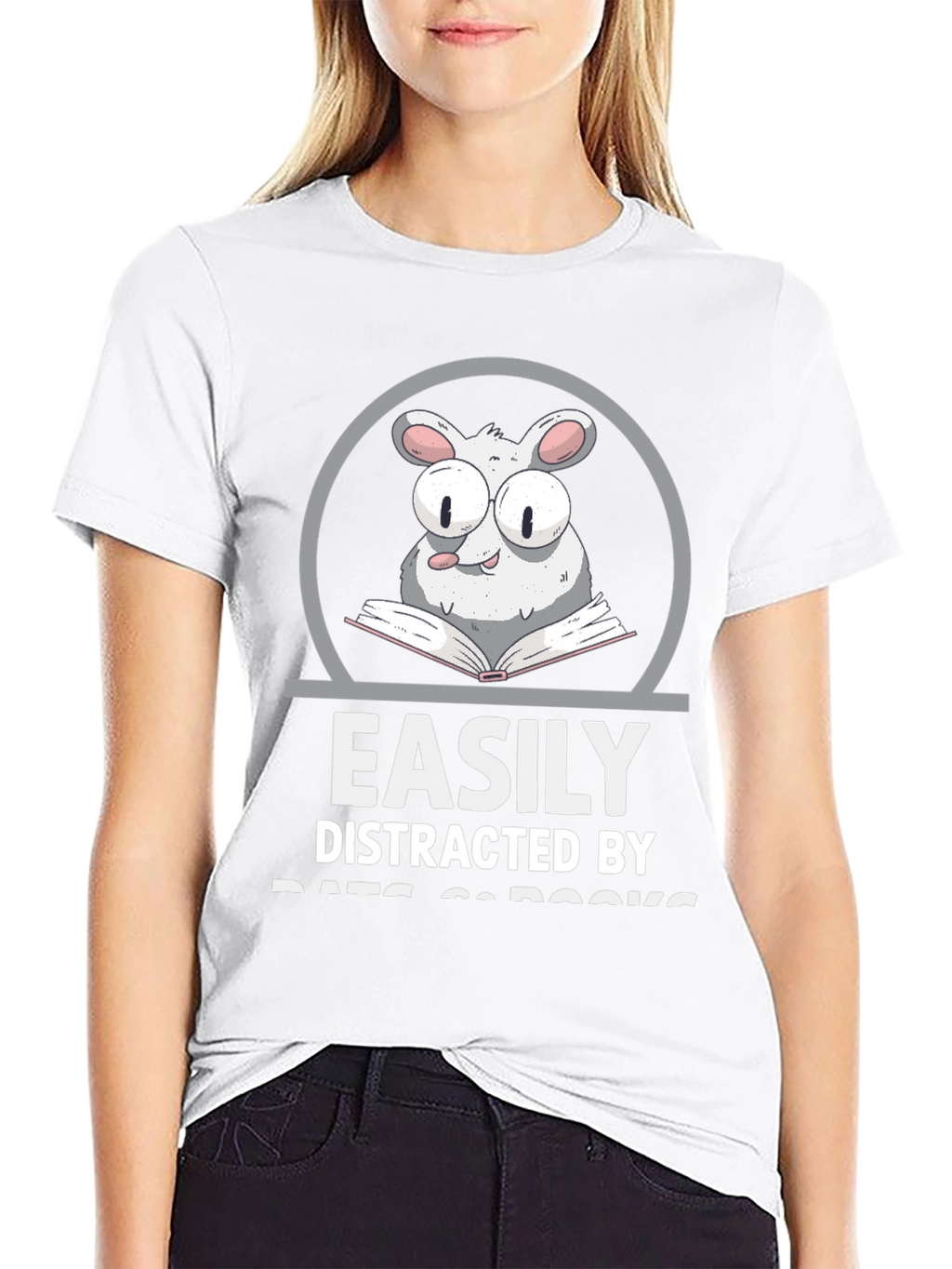 Easily Distracted By Rats & Books T-Shirt