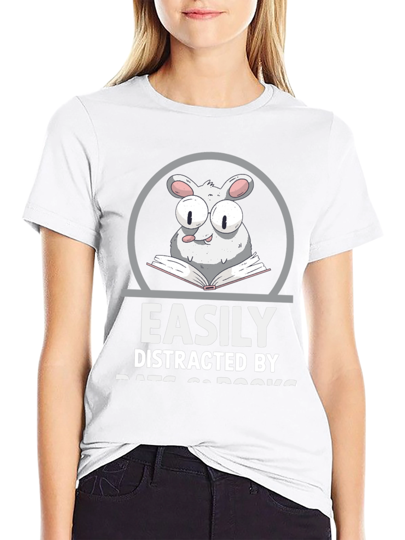 Easily Distracted By Rats & Books T-Shirt