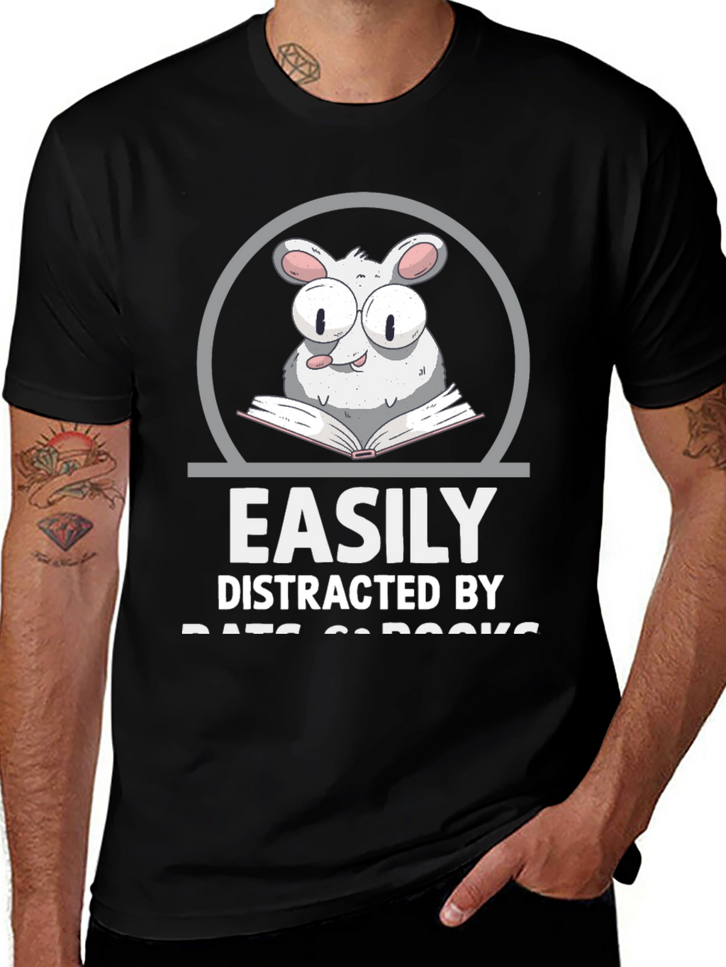 Easily Distracted By Rats & Books T-Shirt