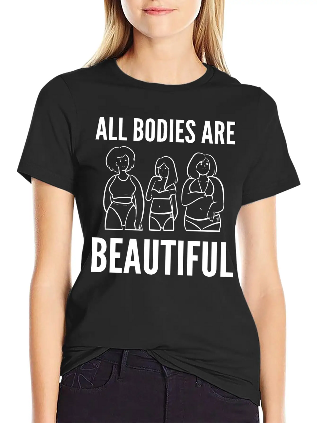 Bodies Are Beautiful Self Confident Gift Unisex Casual T-Shirt – Clean Design For Daily Comfort