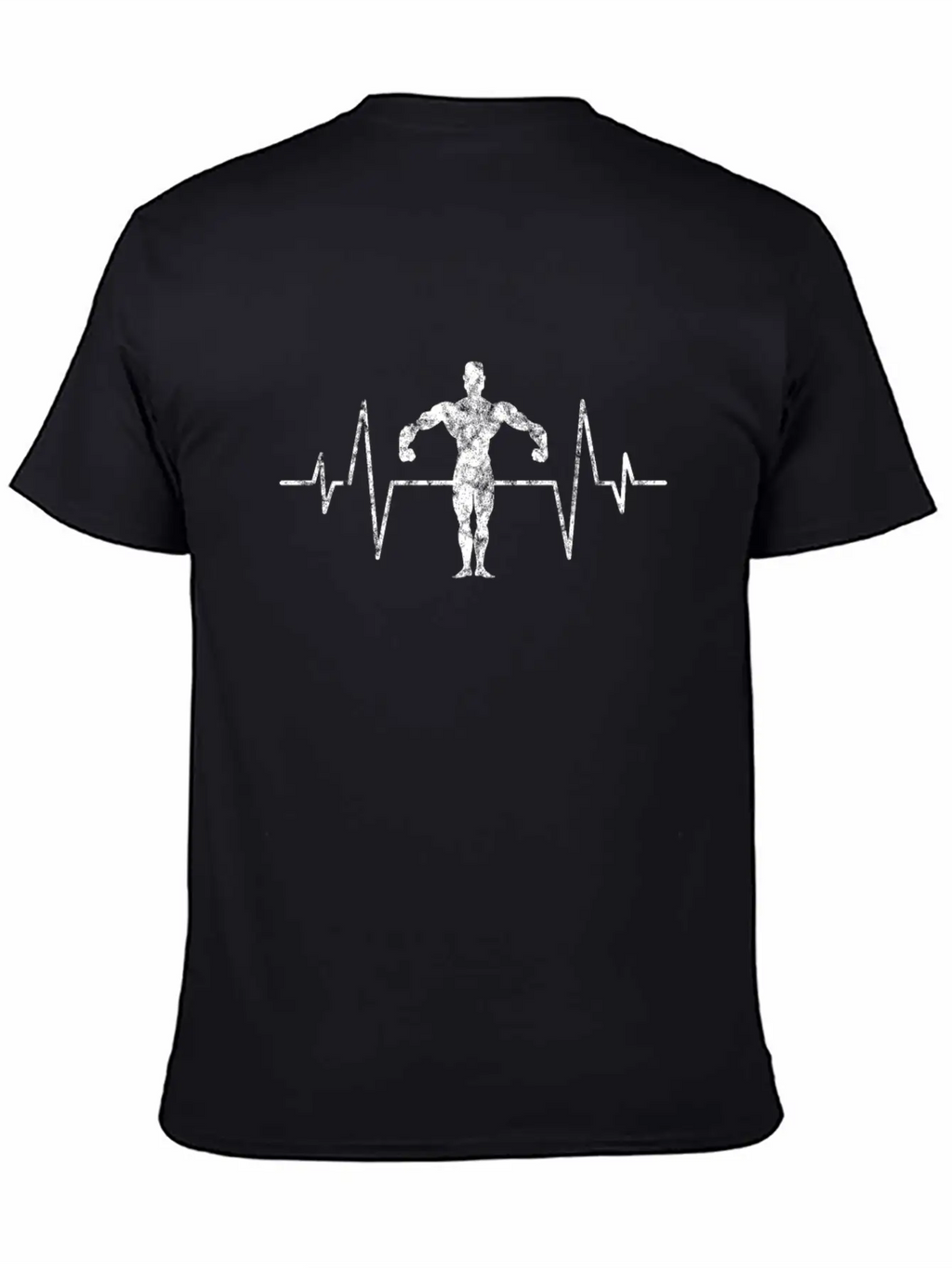 Body Building Heartbeat Unisex Short Sleeve Soft Cotton T-Shirt – Casual Everyday Wear