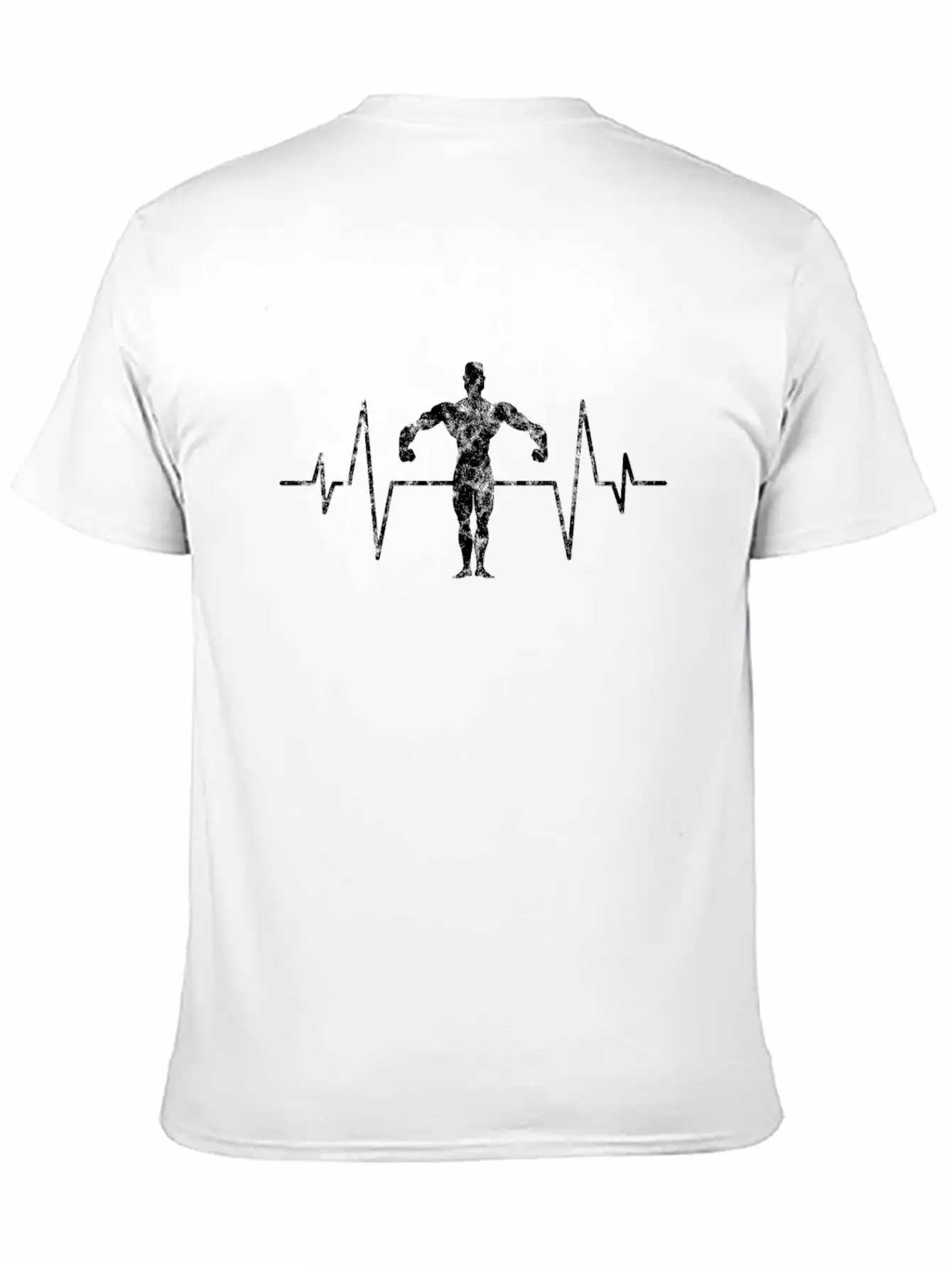 Body Building Heartbeat Unisex Short Sleeve Soft Cotton T-Shirt – Casual Everyday Wear