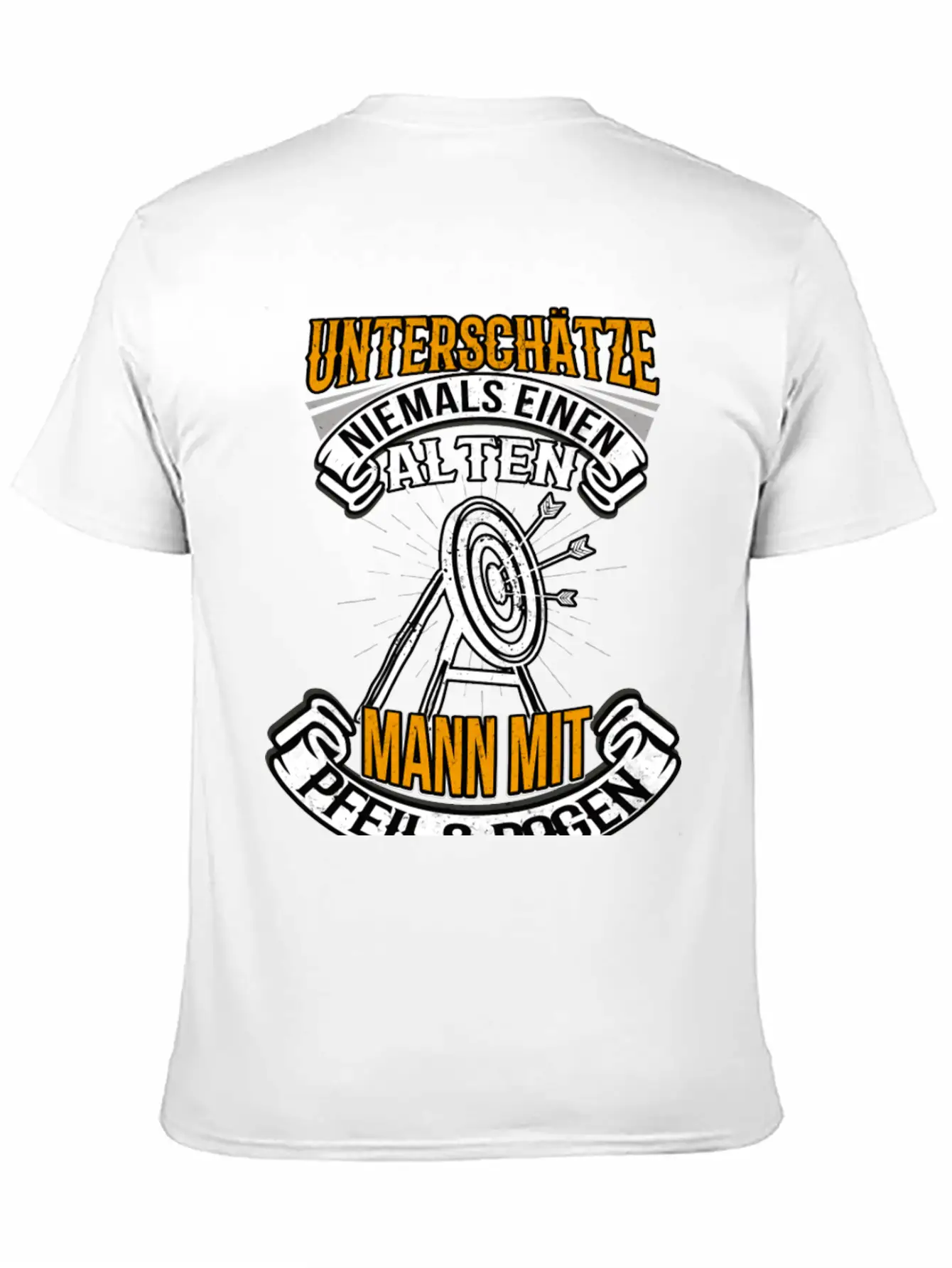 Bogenschießen Alter Mann Bogensport Unisex Short Sleeve Soft Cotton T-Shirt – Casual Everyday Wear