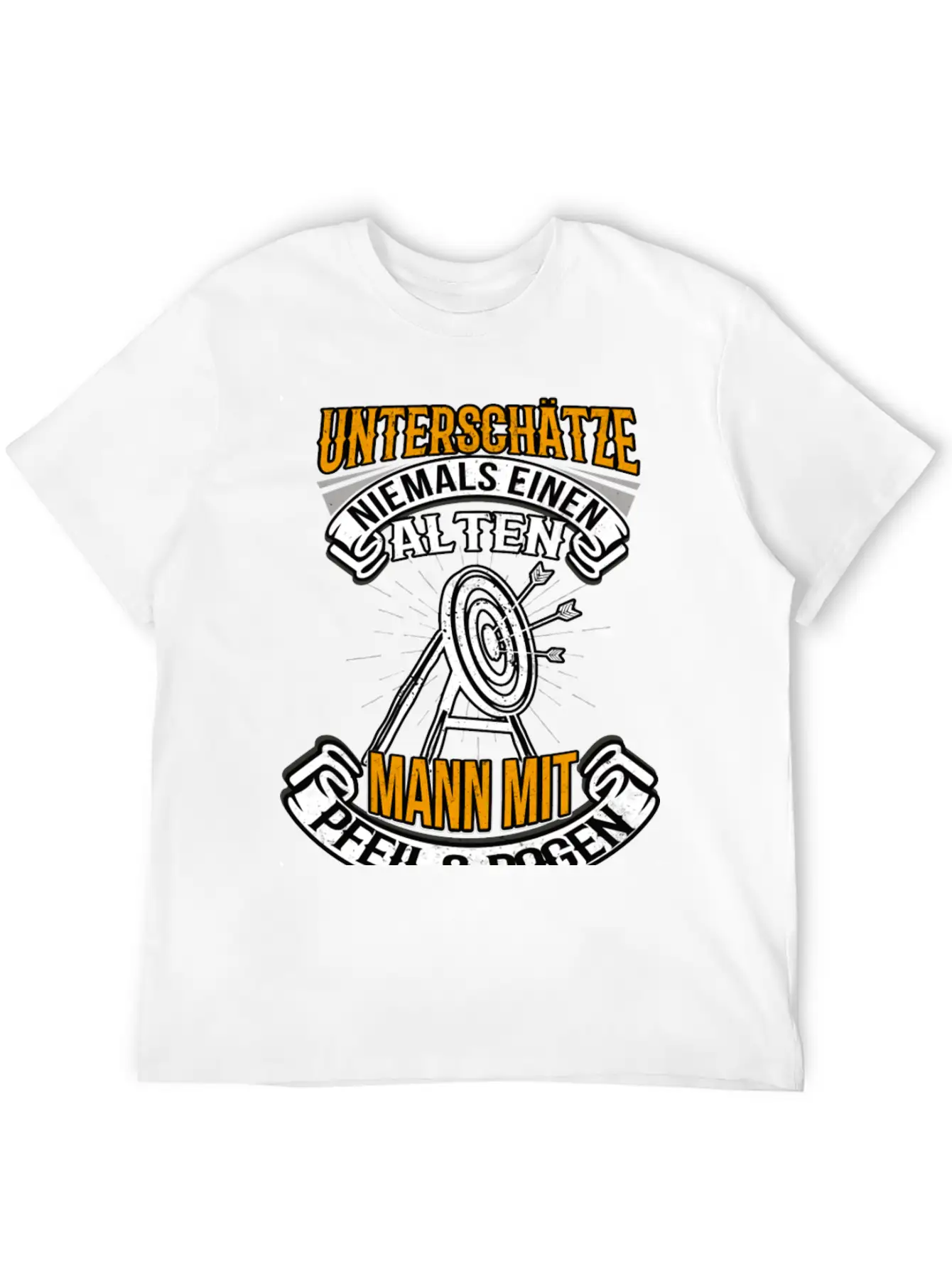 Bogenschießen Alter Mann Bogensport Unisex Short Sleeve Soft Cotton T-Shirt – Casual Everyday Wear