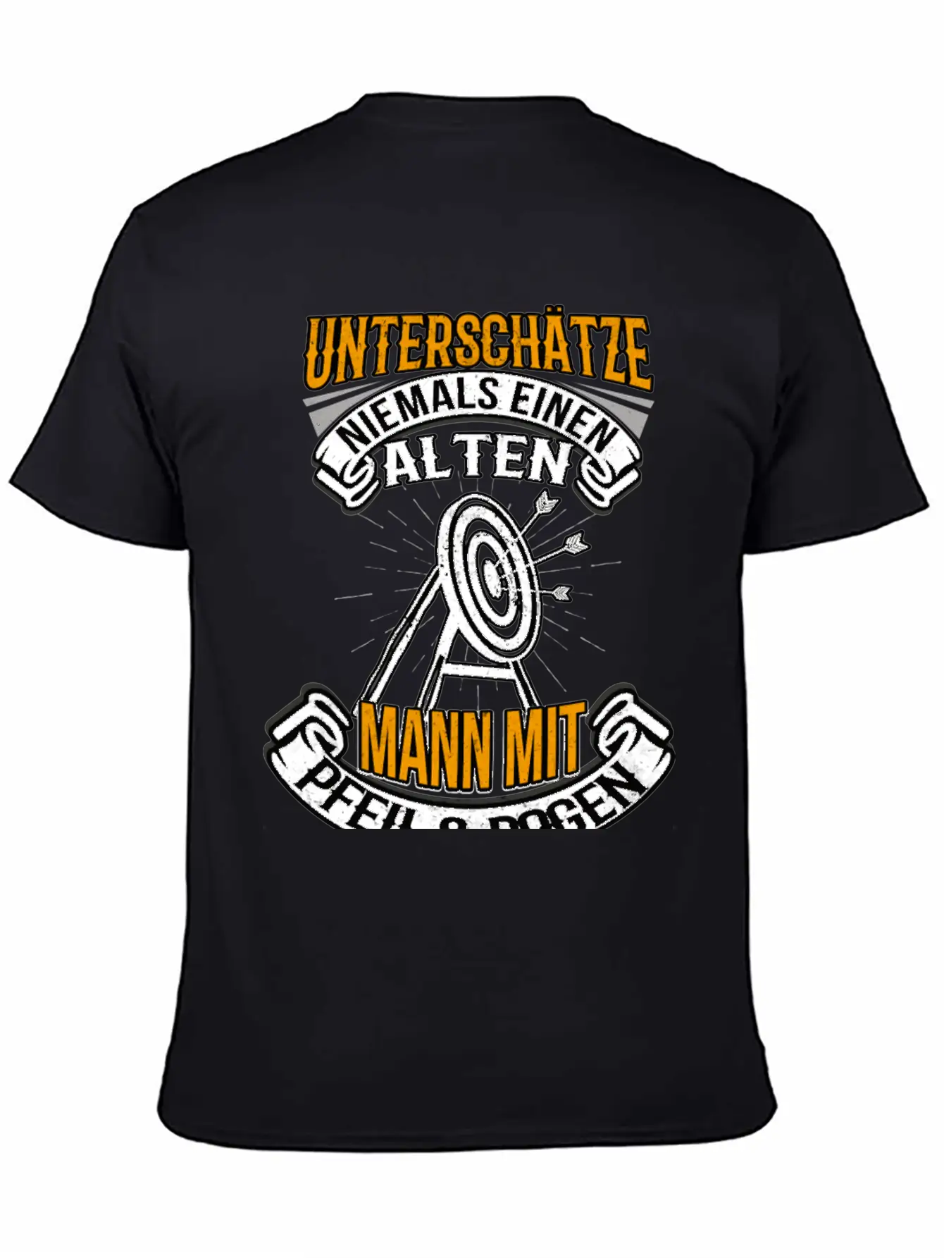 Bogenschießen Alter Mann Bogensport Unisex Short Sleeve Soft Cotton T-Shirt – Casual Everyday Wear