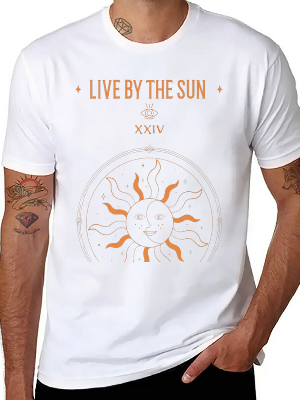 Bohemian Sun Design Retro Retro TEAM Boho Design Unisex Short Sleeve Soft Cotton T-Shirt – Casual Everyday Wear