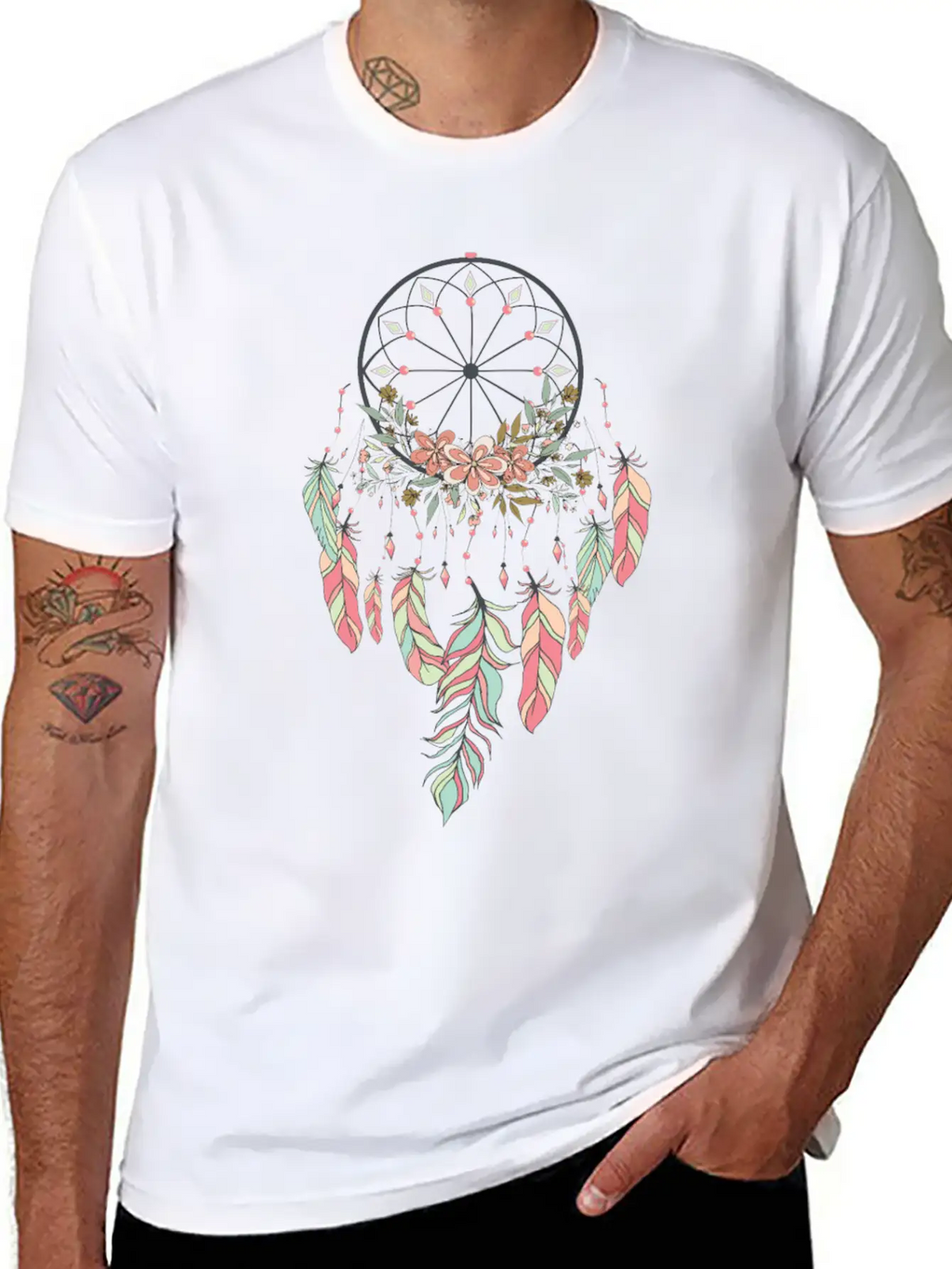 Boho Classic Fit Graphic Tee For Daily Comfort – Unisex Cotton Shirt