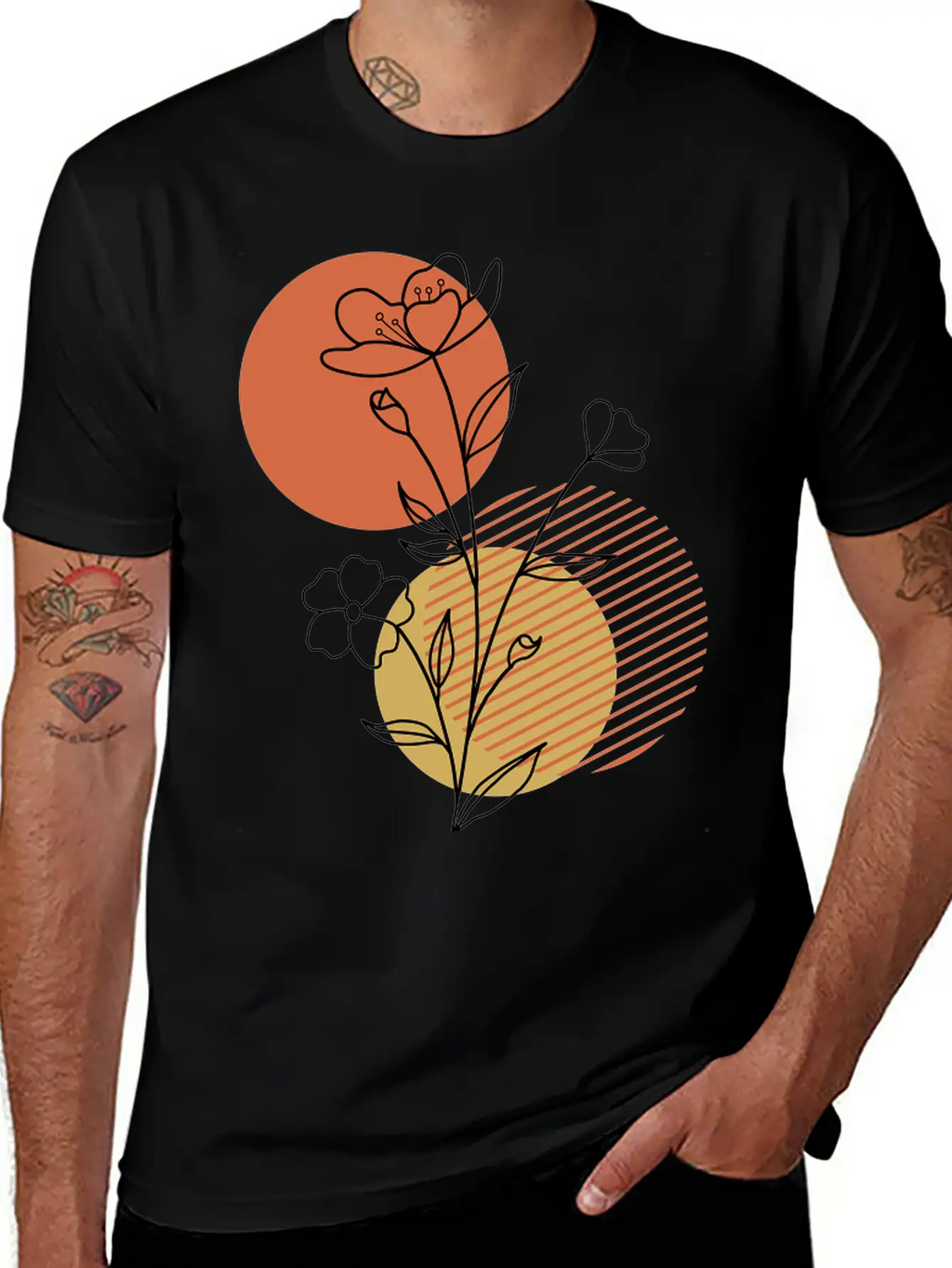 Boho Flower Unisex Casual T-Shirt – Clean Design For Daily Comfort