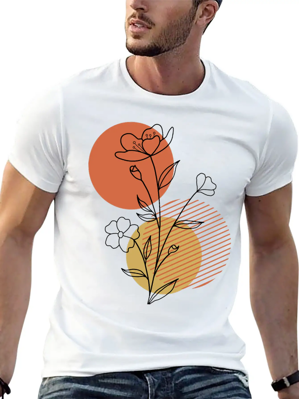 Boho Flower Unisex Casual T-Shirt – Clean Design For Daily Comfort