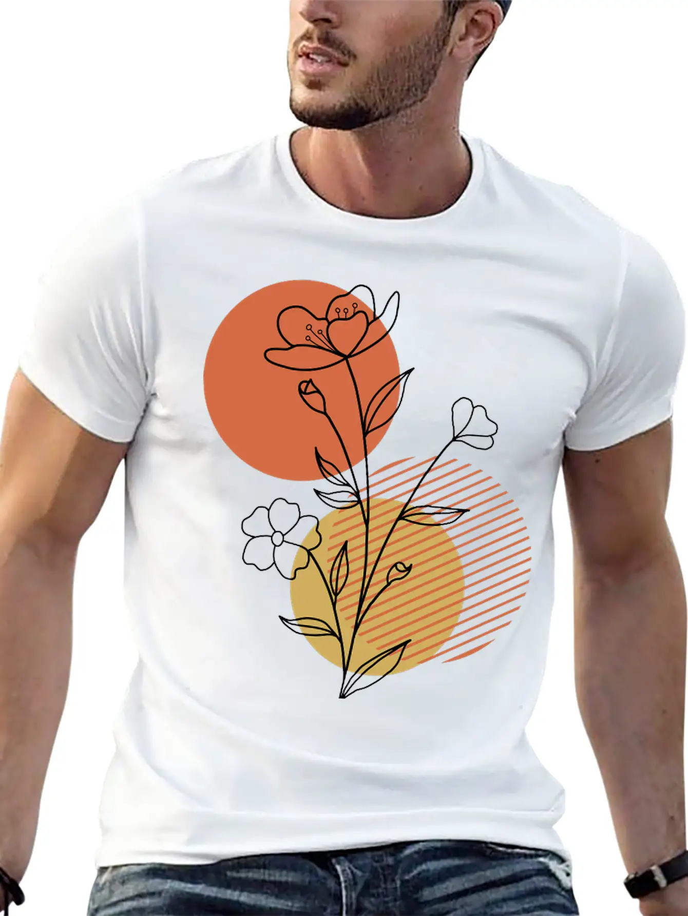Boho Flower Unisex Casual T-Shirt – Clean Design For Daily Comfort