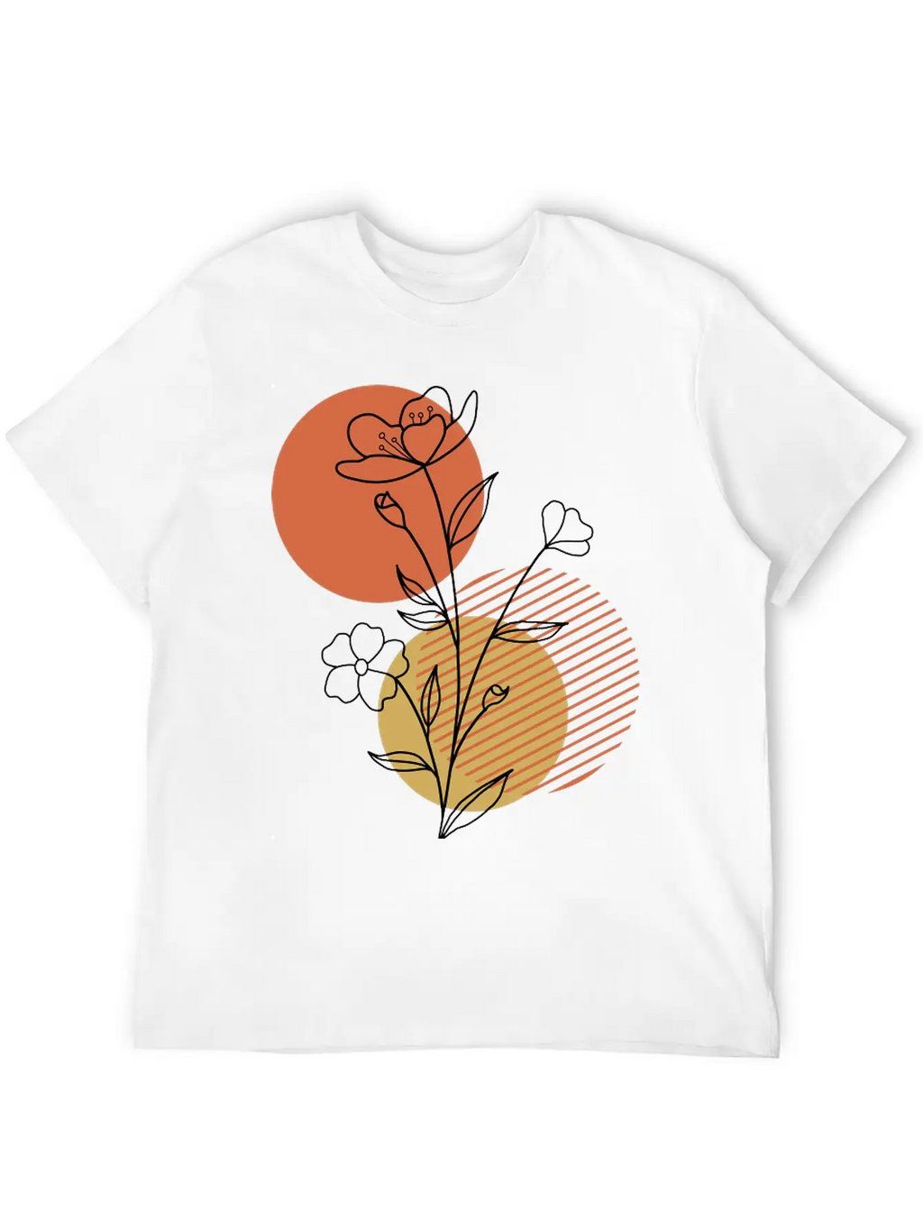 Boho Flower Unisex Casual T-Shirt – Clean Design For Daily Comfort