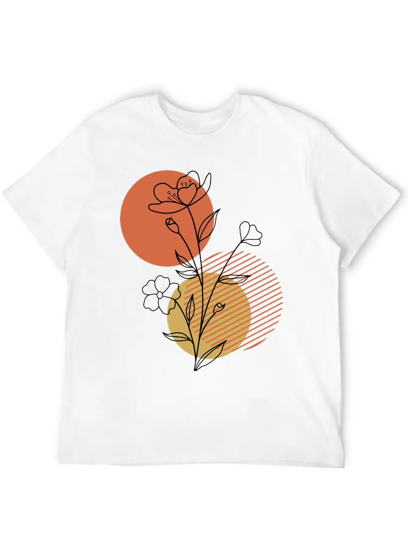 Boho Flower Unisex Casual T-Shirt – Clean Design For Daily Comfort
