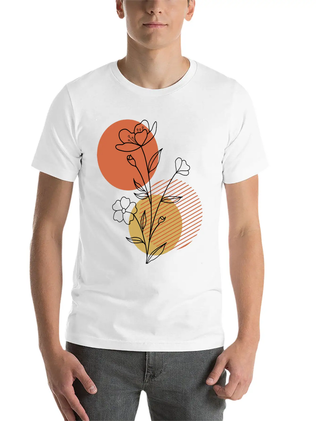 Boho Flower Unisex Casual T-Shirt – Clean Design For Daily Comfort