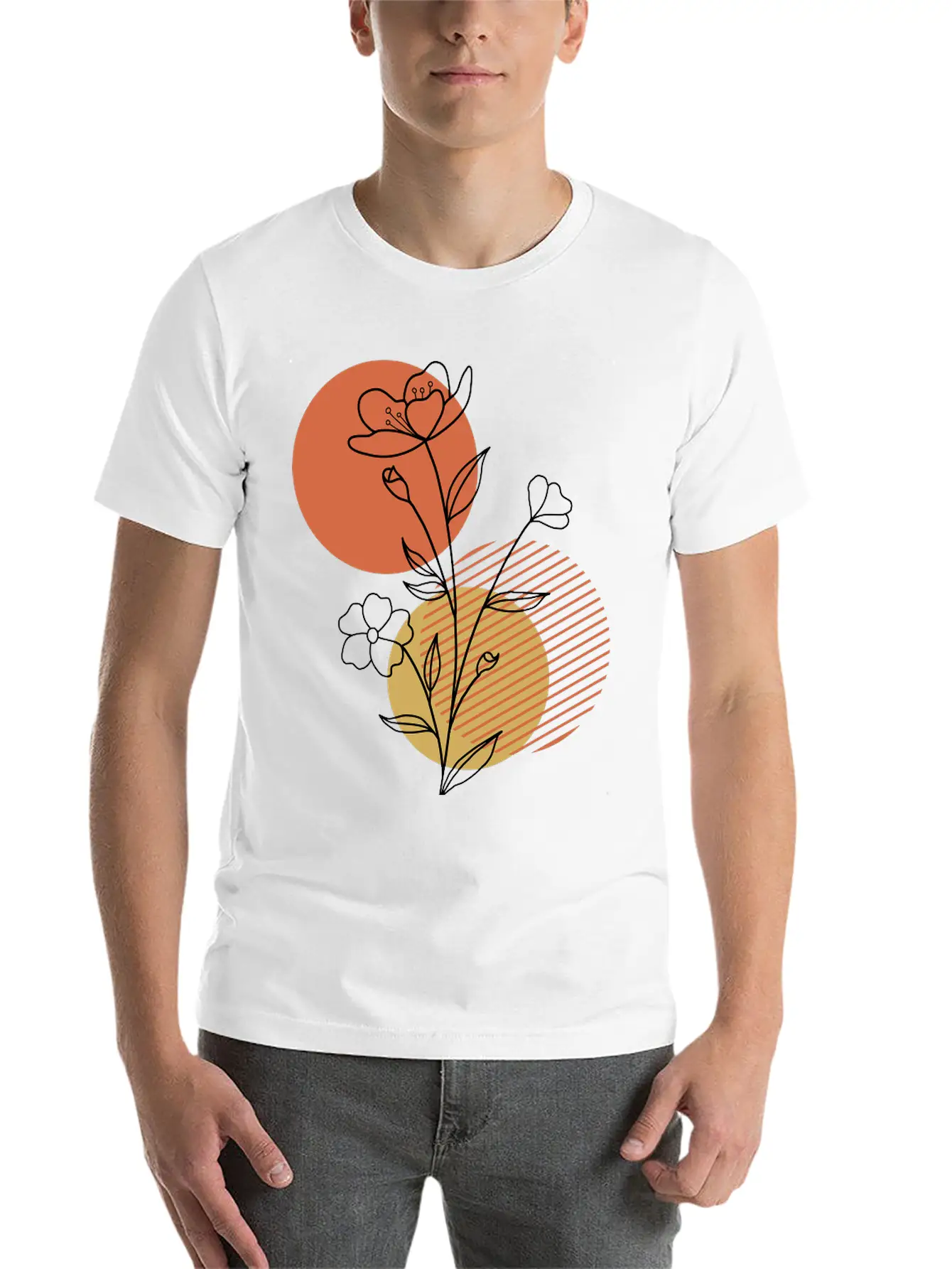 Boho Flower Unisex Casual T-Shirt – Clean Design For Daily Comfort