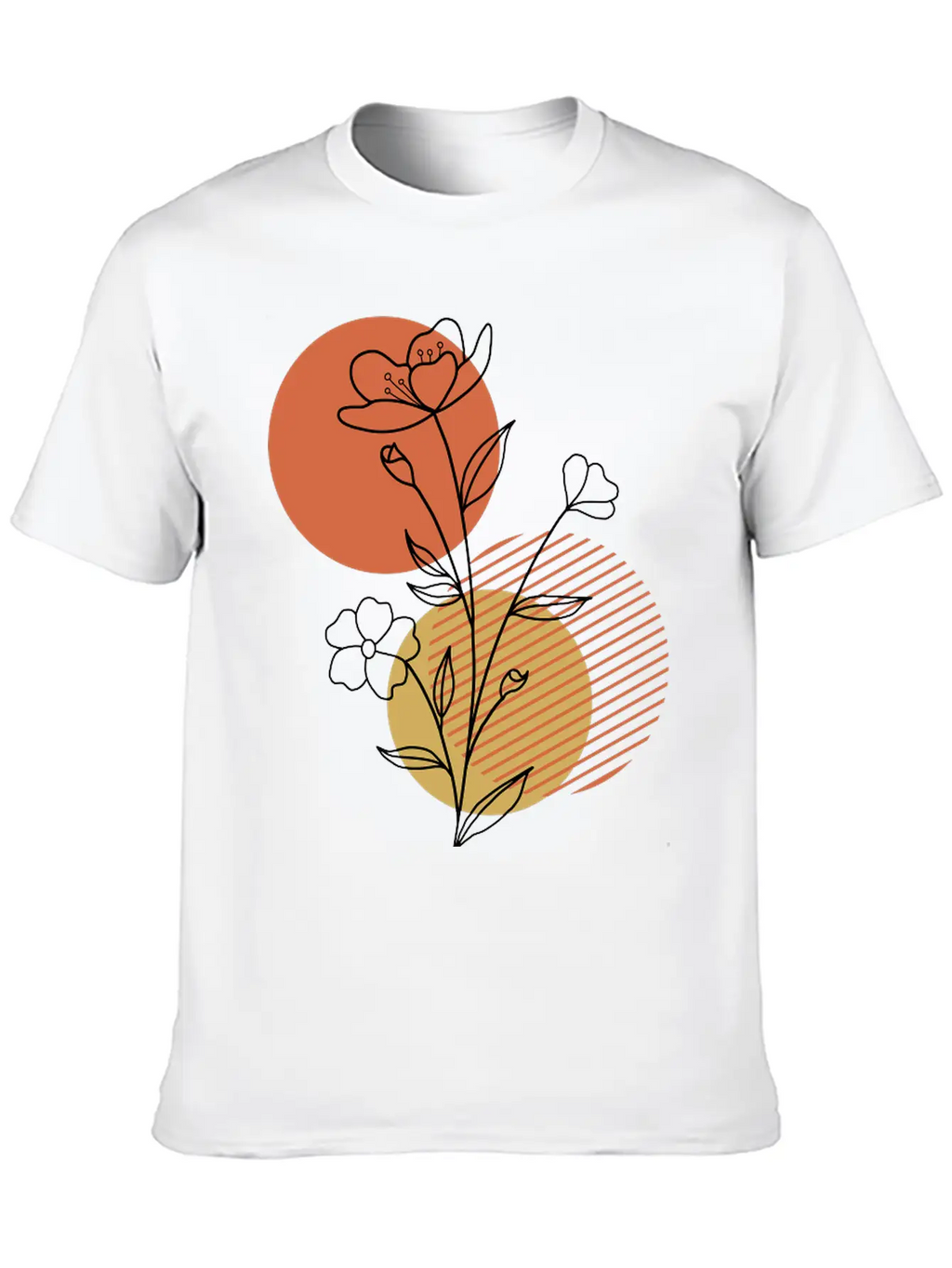 Boho Flower Unisex Casual T-Shirt – Clean Design For Daily Comfort