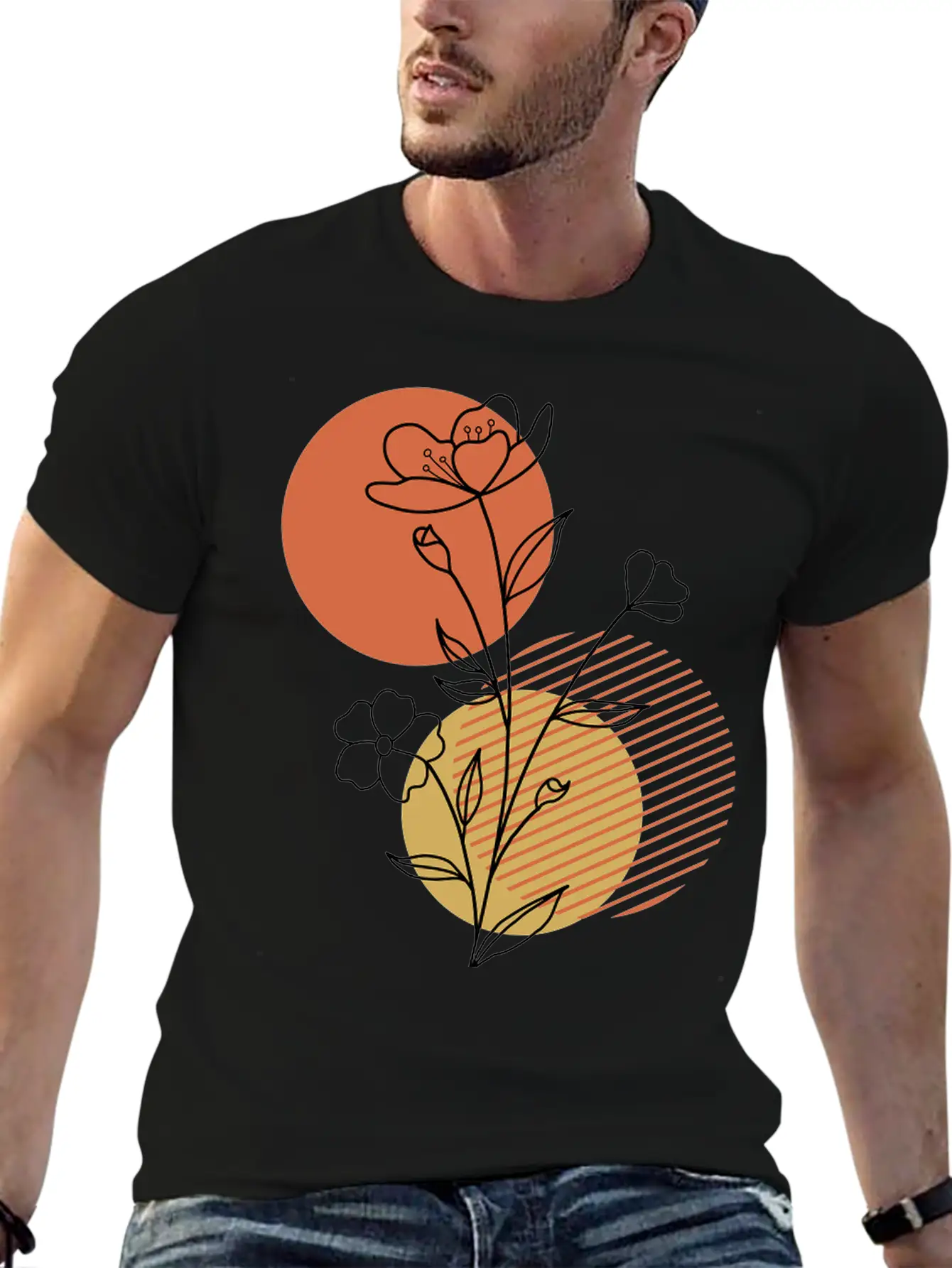 Boho Flower Unisex Casual T-Shirt – Clean Design For Daily Comfort