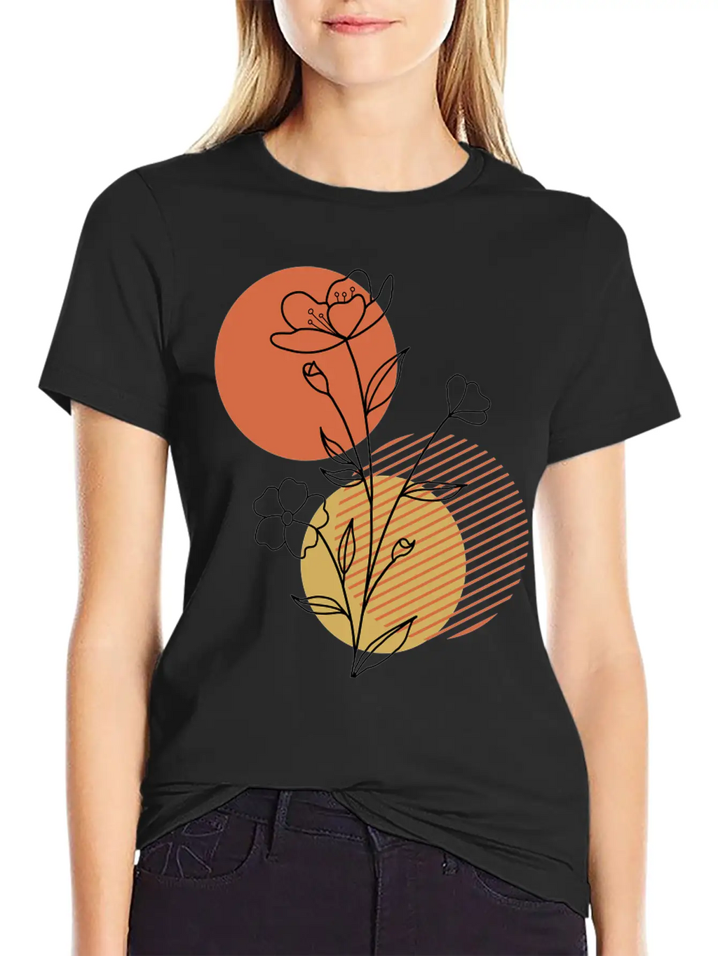 Boho Flower Unisex Casual T-Shirt – Clean Design For Daily Comfort