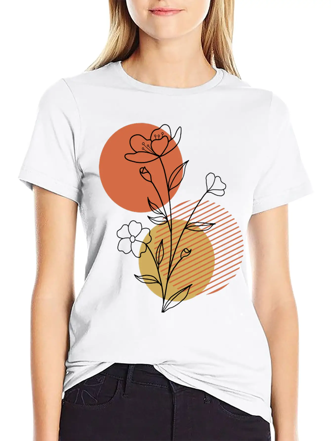 Boho Flower Unisex Casual T-Shirt – Clean Design For Daily Comfort