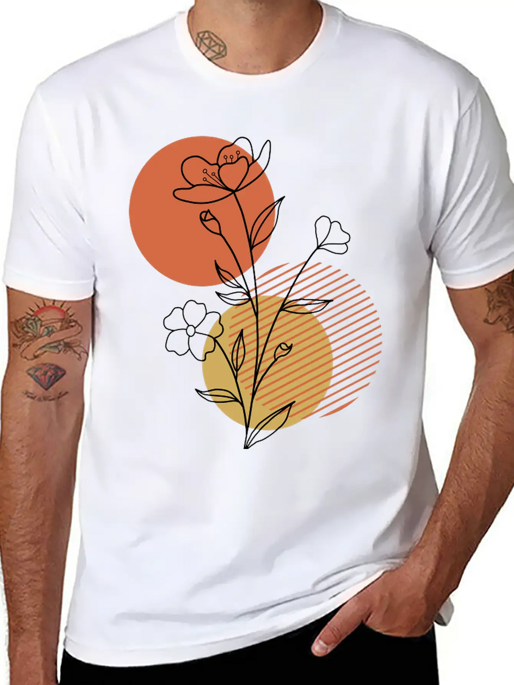Boho Flower Unisex Casual T-Shirt – Clean Design For Daily Comfort