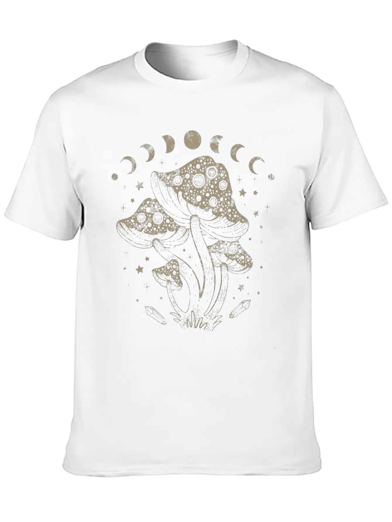 Boho Mushrooms Cottage Core Aesthetic Goblincore Unisex Casual T-Shirt – Clean Design For Daily Comfort