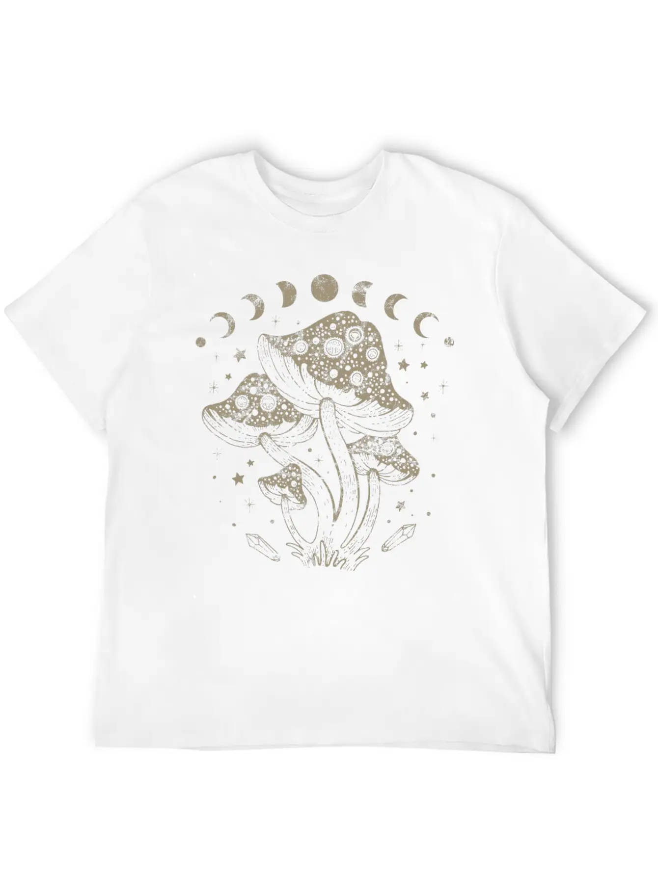 Boho Mushrooms Cottage Core Aesthetic Goblincore Unisex Casual T-Shirt – Clean Design For Daily Comfort