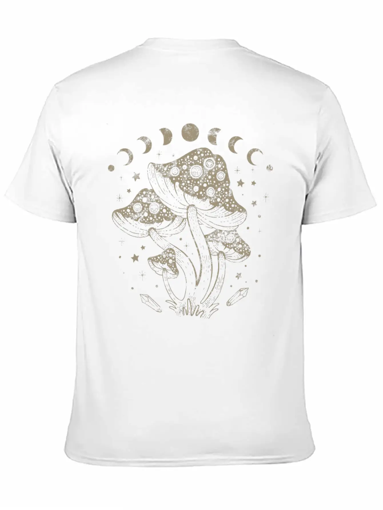 Boho Mushrooms Cottage Core Aesthetic Goblincore Unisex Casual T-Shirt – Clean Design For Daily Comfort