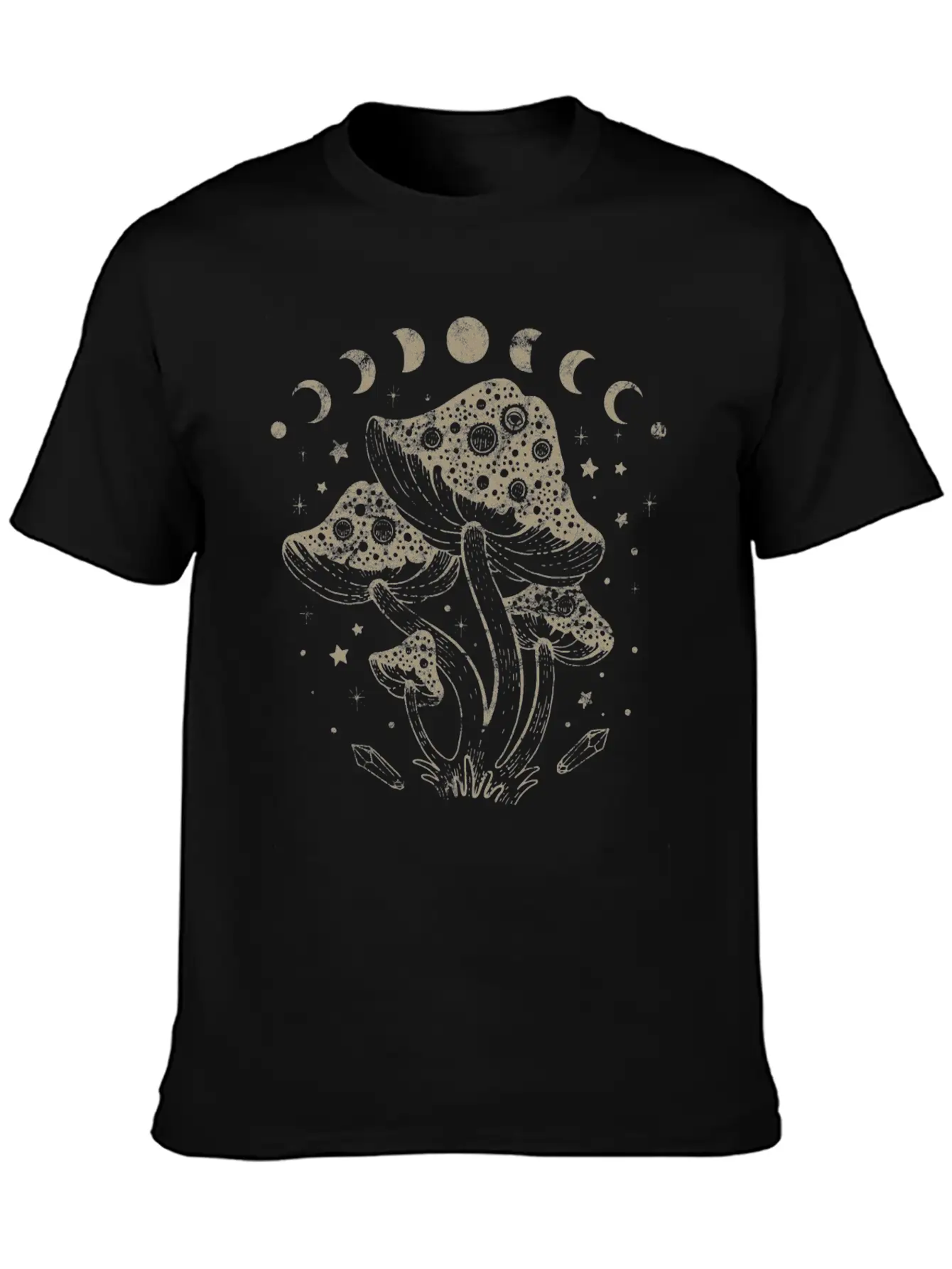 Boho Mushrooms Cottage Core Aesthetic Goblincore Unisex Casual T-Shirt – Clean Design For Daily Comfort
