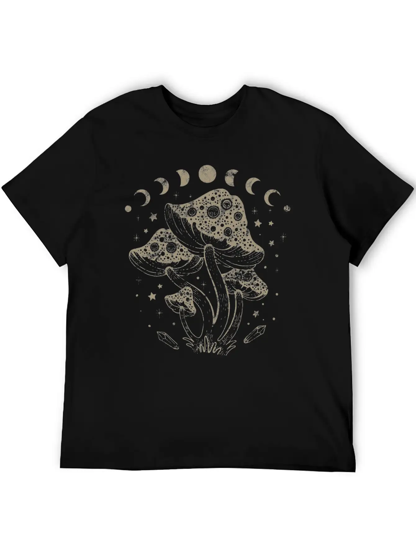 Boho Mushrooms Cottage Core Aesthetic Goblincore Unisex Casual T-Shirt – Clean Design For Daily Comfort
