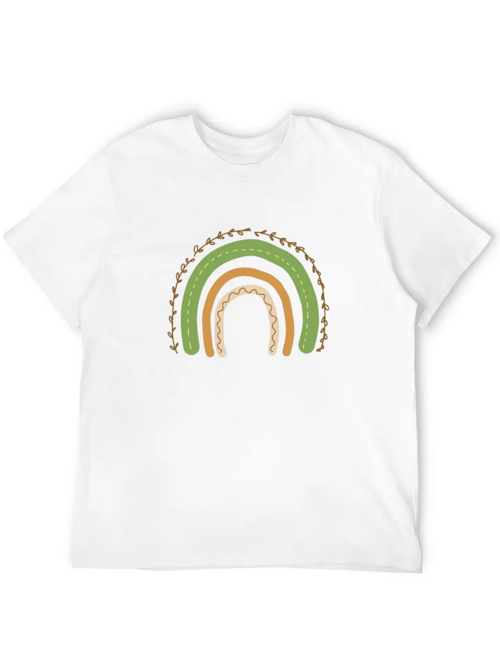 Boho Rainbow Unisex Short Sleeve Soft Cotton T-Shirt – Casual Everyday Wear