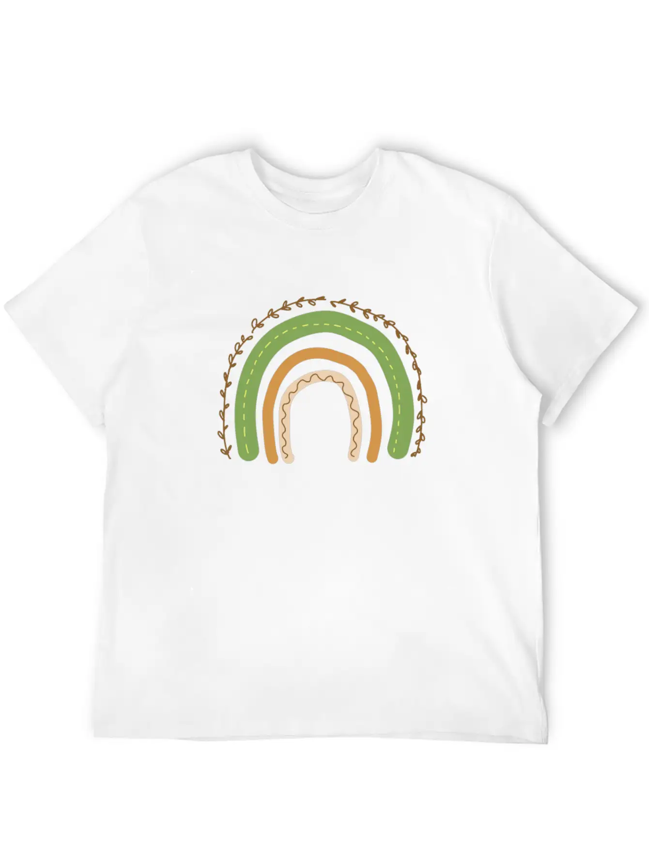 Boho Rainbow Unisex Short Sleeve Soft Cotton T-Shirt – Casual Everyday Wear