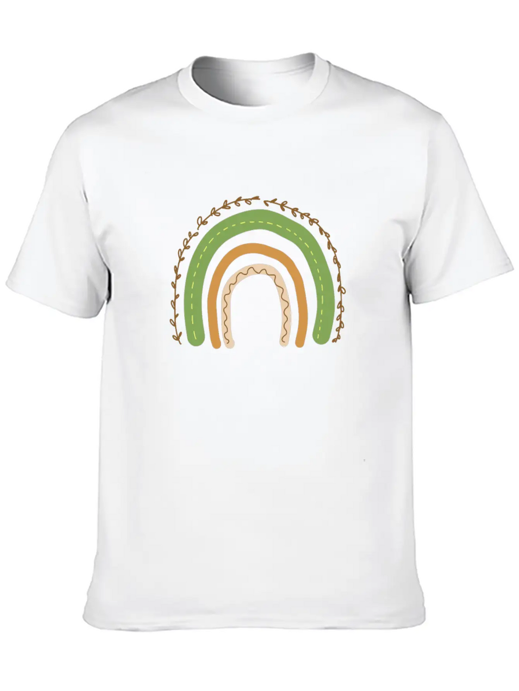 Boho Rainbow Unisex Short Sleeve Soft Cotton T-Shirt – Casual Everyday Wear