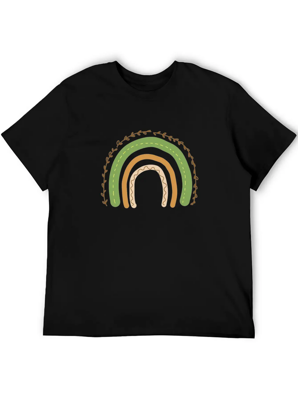 Boho Rainbow Unisex Short Sleeve Soft Cotton T-Shirt – Casual Everyday Wear