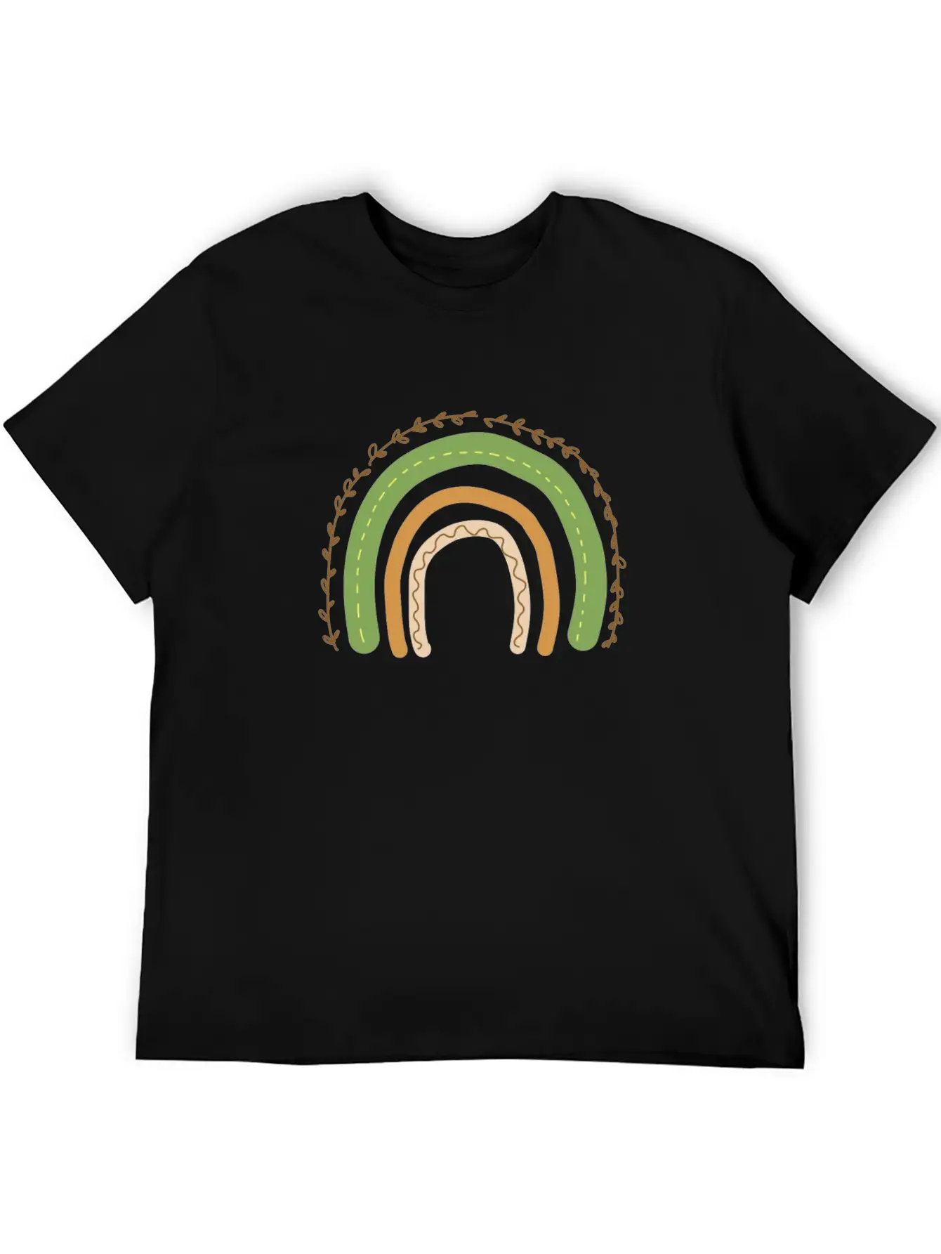 Boho Rainbow Unisex Short Sleeve Soft Cotton T-Shirt – Casual Everyday Wear