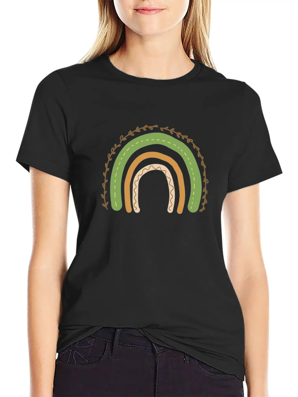 Boho Rainbow Unisex Short Sleeve Soft Cotton T-Shirt – Casual Everyday Wear