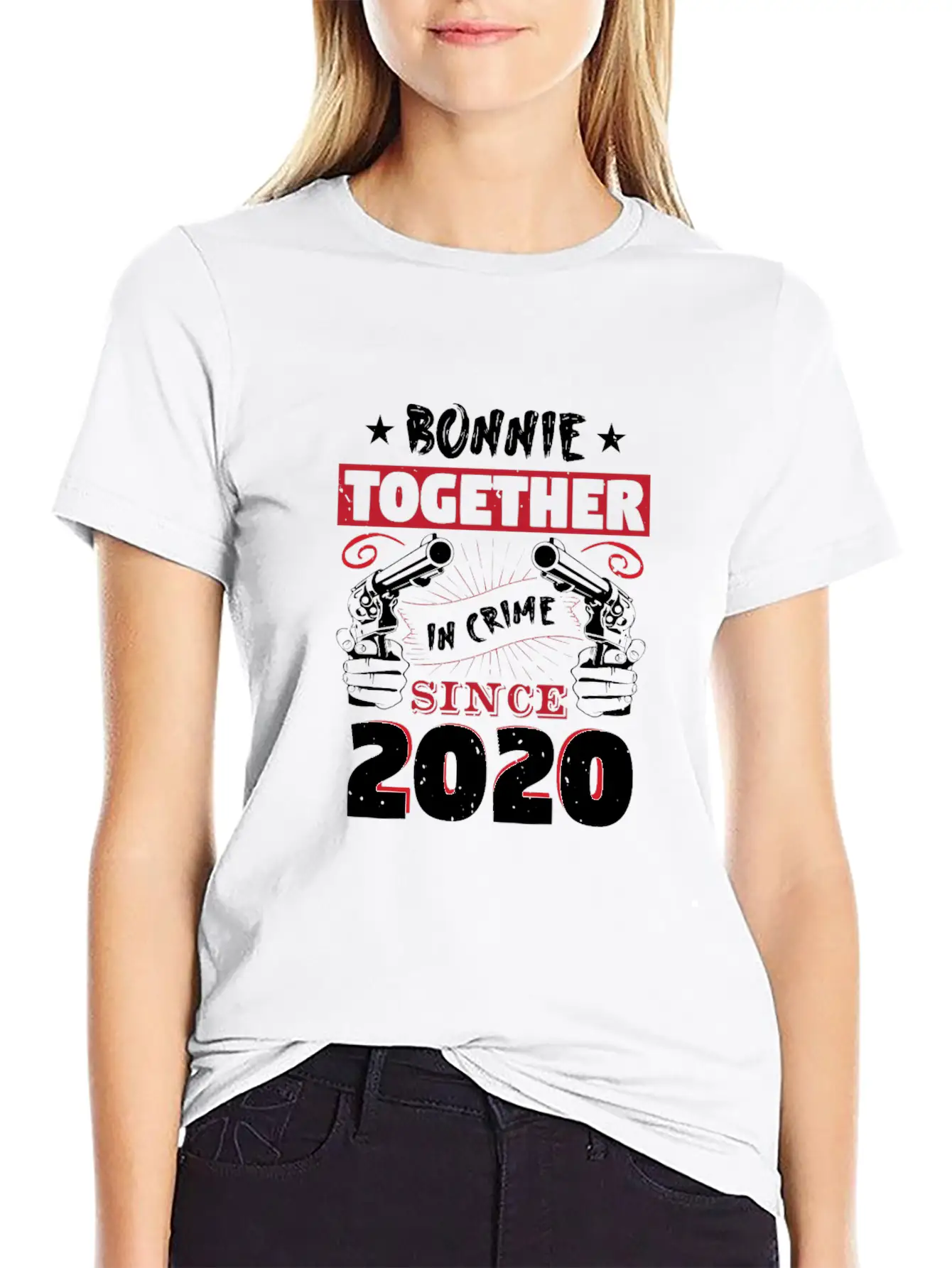 Bonnie Together In Crime Since 2020 Unisex Casual T-Shirt – Clean Design For Daily Comfort